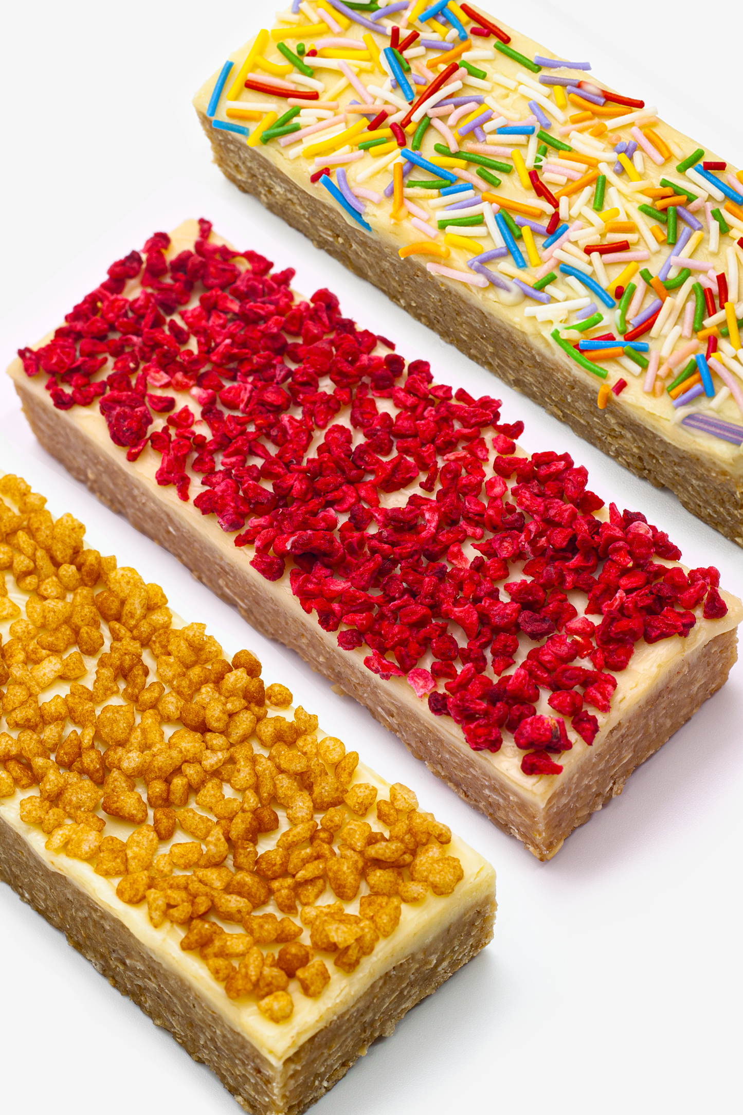 3 x Salted Caramel, Sprinkles, Raspberry White Fudge Flapjack