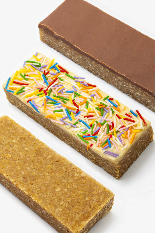 3 x Plain, Milk, Sprinkles and White Fudge Flapjack