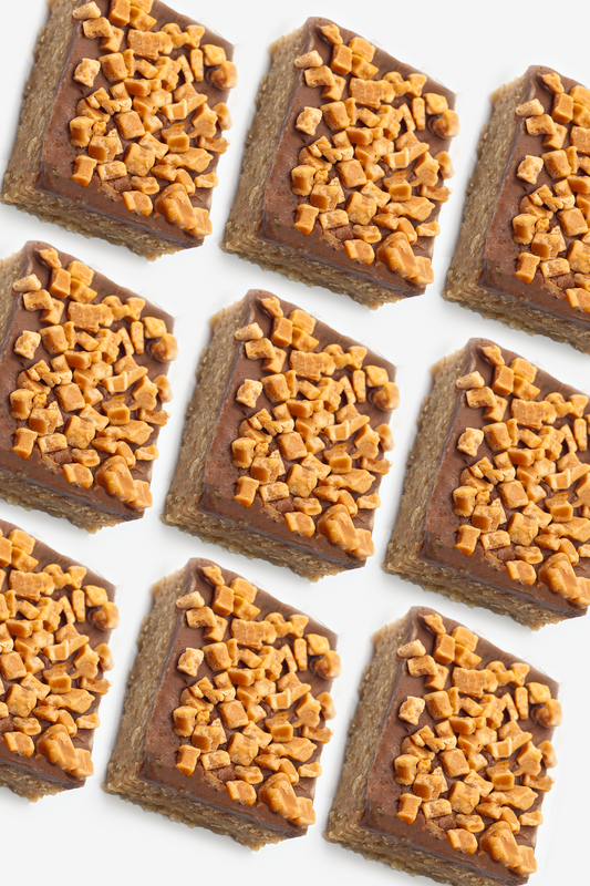 9 x Square Fudge and Milk Chocolate Fudge Flapjacks