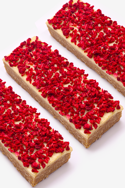3 x Raspberry and White Chocolate Fudge Flapjacks